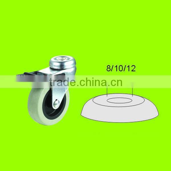 The best business reputation Hole top swivel PVC casters wheels for racks with brack(IC21A)