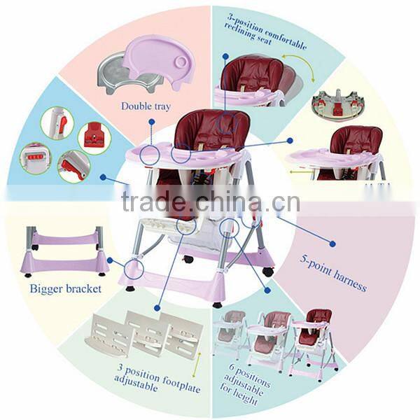 Easy to fold for travel portable baby child dinner high chair