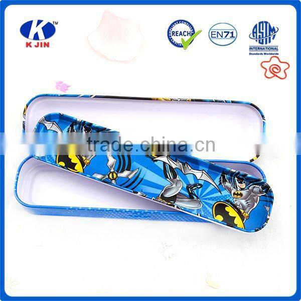 Advertising cartoon pencil case for kids with metal material