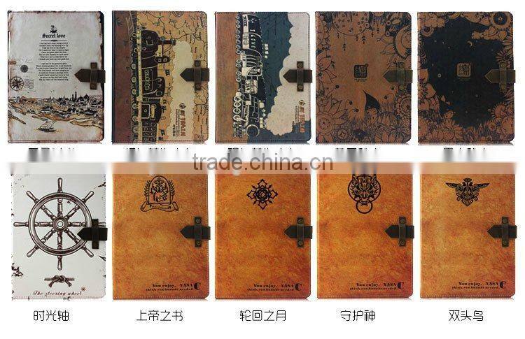 unique design for ipad air case ,British style book style case