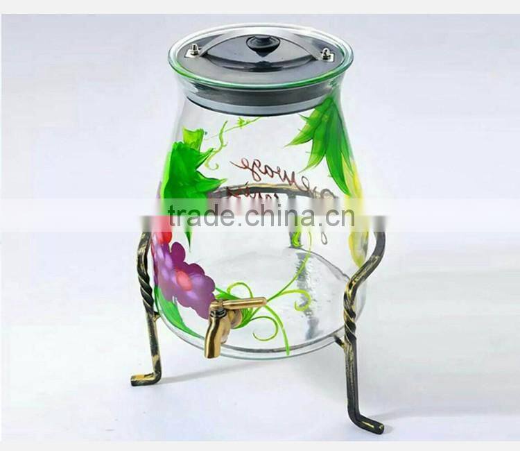 cheap price Big size drinking glass container with tap