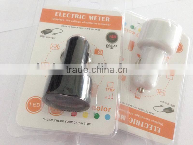DC 12V car voltage meter usb auto battery tester With LED digital display Electric meter
