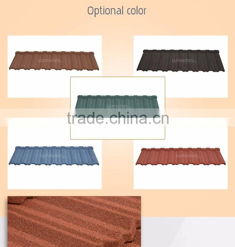 Wanael Traditional Noisy-resistant Metal building materials Red Clay Solar Roof Tiles