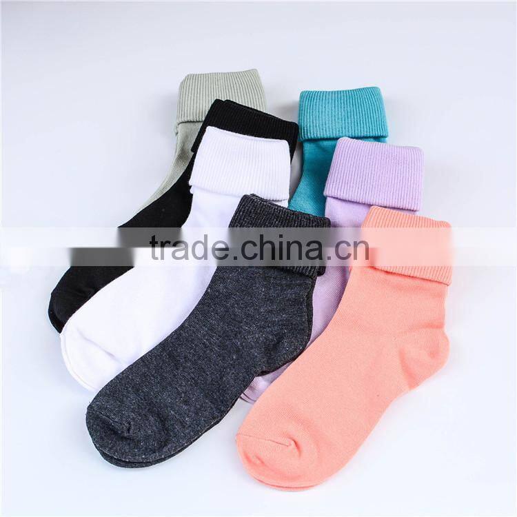 2015 fashion Japan lady socks turnup socks