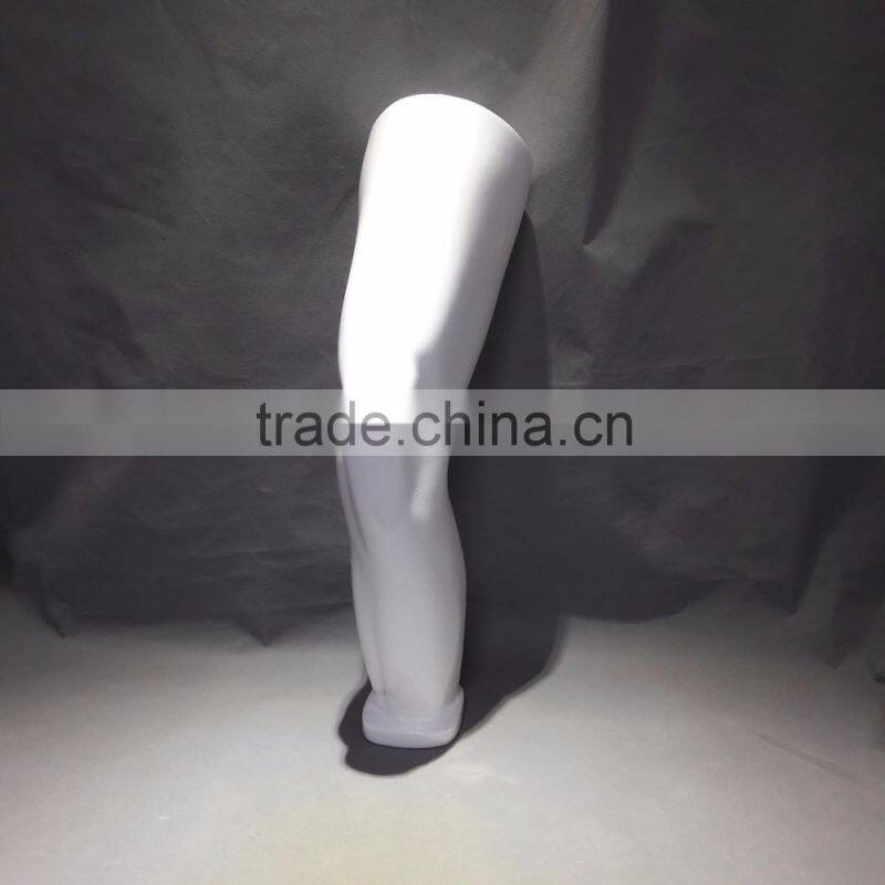 DL801 Male display sport leg knee forms white color silver color matt