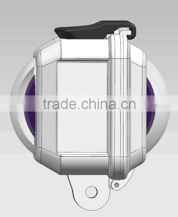 2016 New arrival Go Pro Style dual lens panoview 360 degree all viewer sport action camera