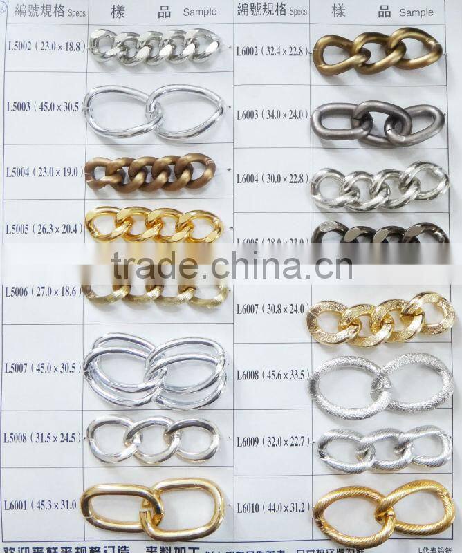 New design Spray painted chain curb shape aluminium chain