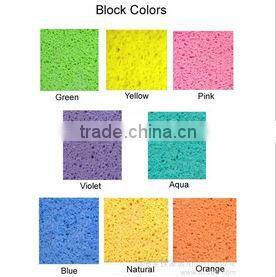 natural cellulose sponge with scouring pad for car kitchen clean