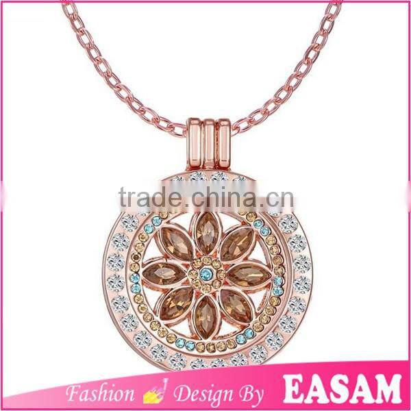 2016 New design alternative crystal locket pendant necklace