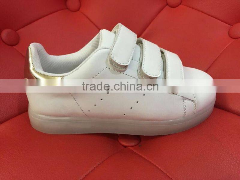 Hot selling led light kids sneaker shoes with USB charge led light up kids shoes