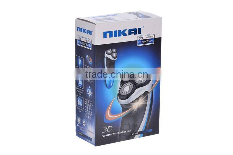 Super shaver rubble handle triple blade shaver for male