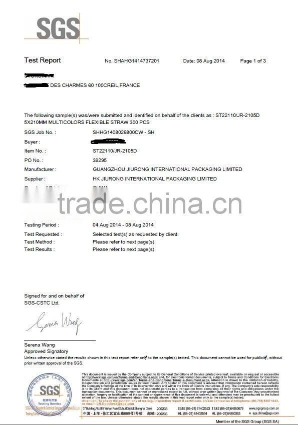 present 1% Promote sales disposable colored plastic straw