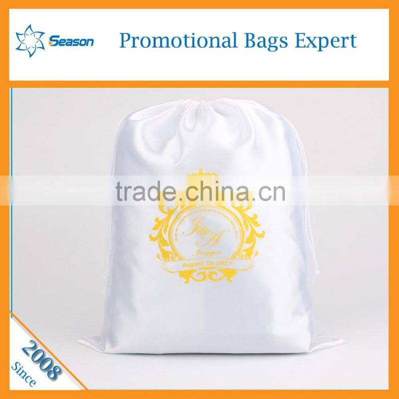 Custom logo design drawstring backpack school bag