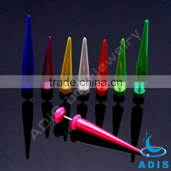 Hot Selling Priting Colorful Logo Acrylic Taper Ear Expander