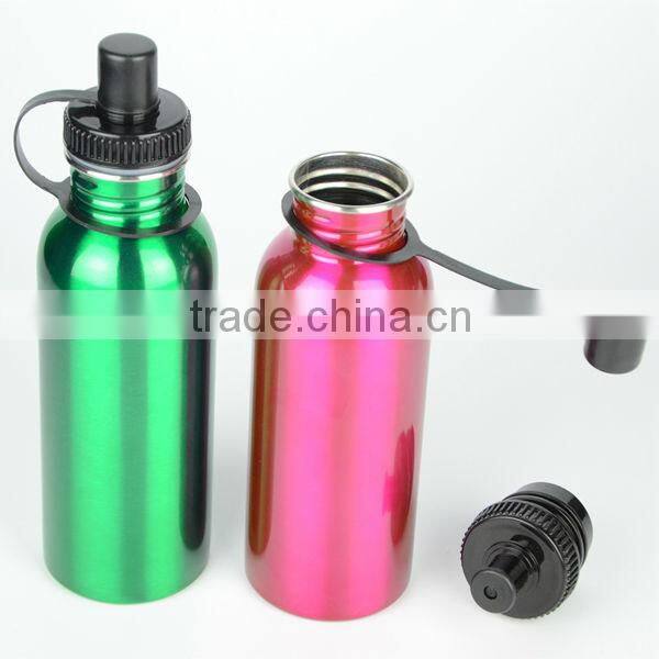 single wall stainless steel water bottle