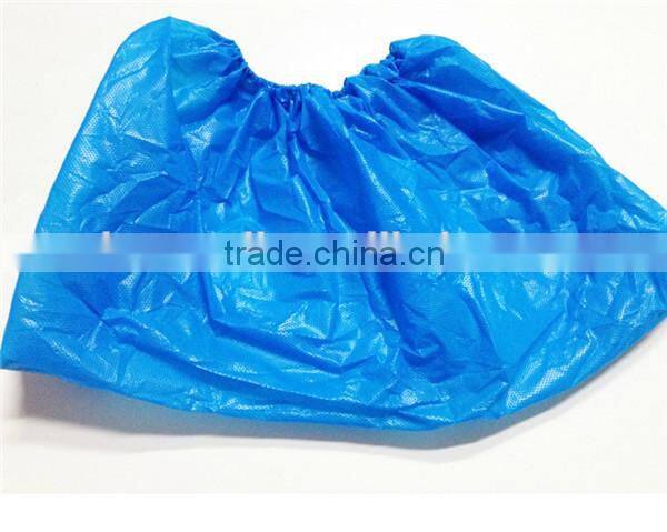 Blue disposalbe automatic PE shoe cover