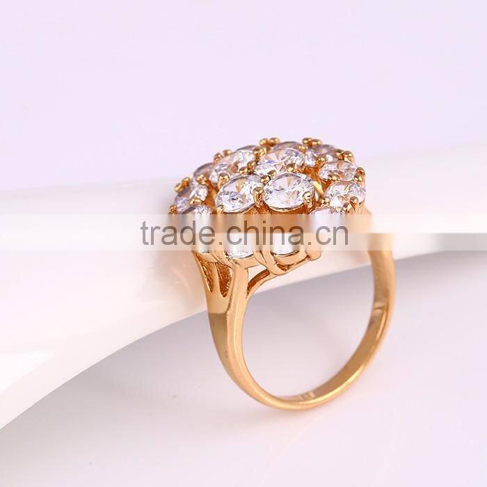 China Jewelry Manufacturer 18k Gold Color Heart-shaped Jewelry Ring