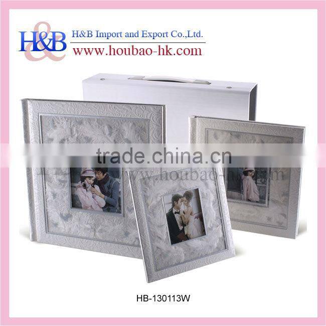 H&B self adhesive inner page art leather wedding photo albums