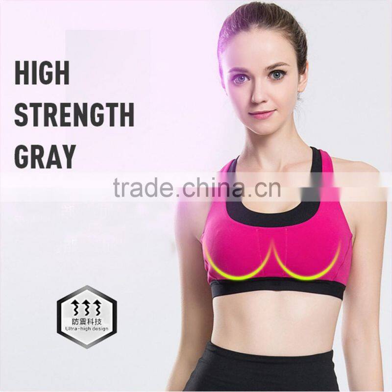 Quick dry cross back women sport gym yoga bra top