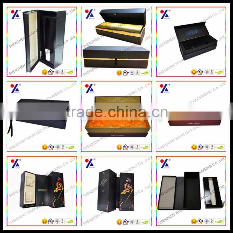 Luxurious paper red wine box /foldable box/Factory price/MOQ1000pcs/Free sample