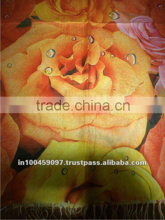 Wool printed shawls for women