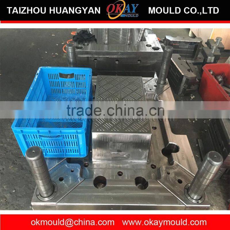 plastic injection moulding mould for plastic vegetable crate mould