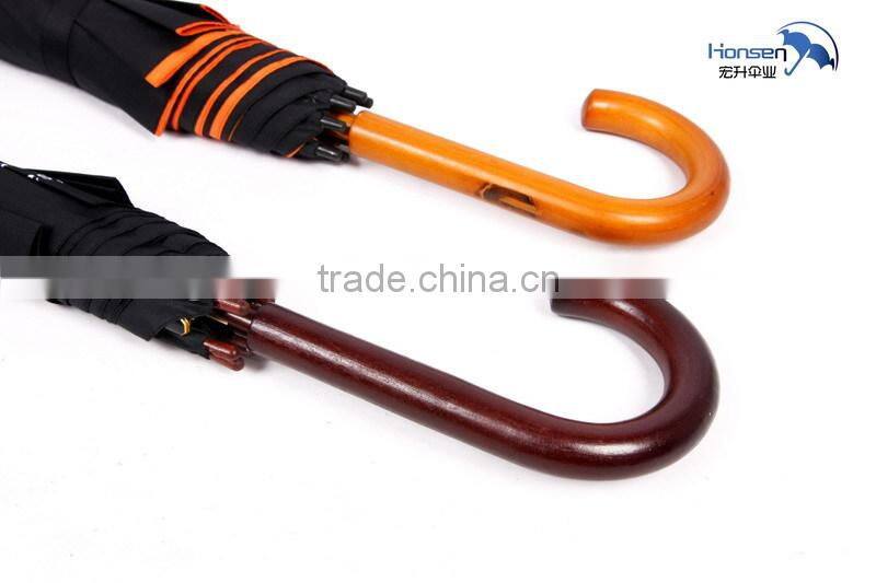 China Supplier Doulbe Layer zhejiang Ningbo Straight Wooden Umbrella