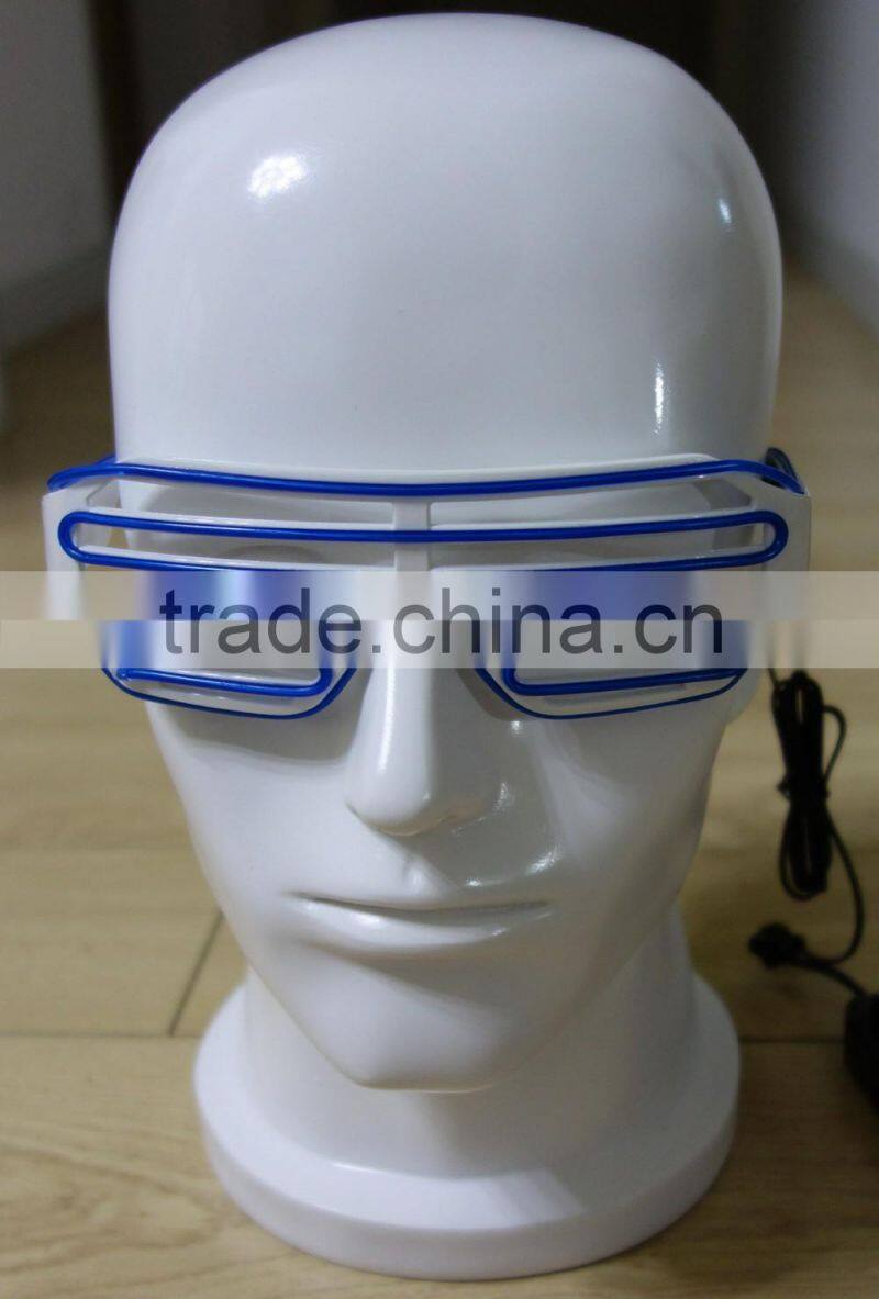 Yellow EL Shutter glasses / EL light Shutter glasses / EL Flashing Shutter glasses