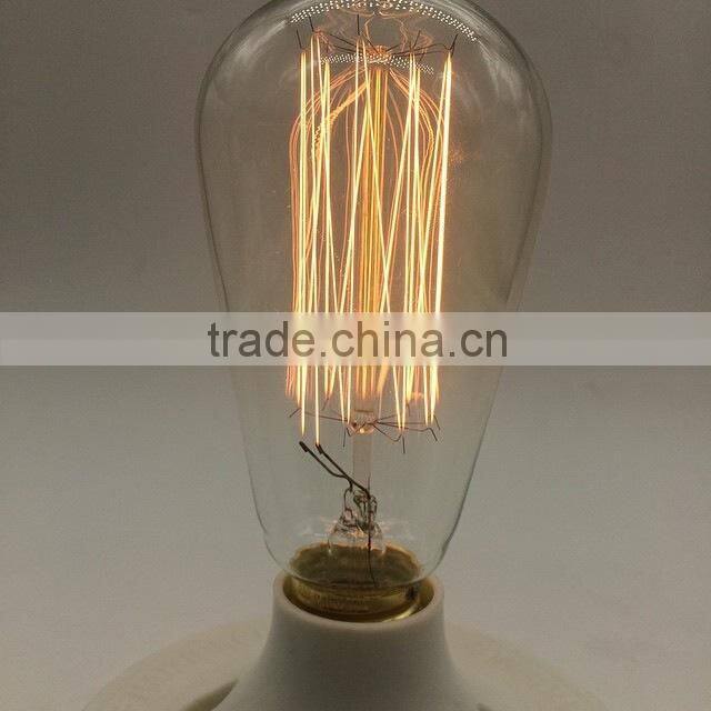 ST64 Vintage Filament Squirrel Cage Edison Bulb, light wall sconces indoor
