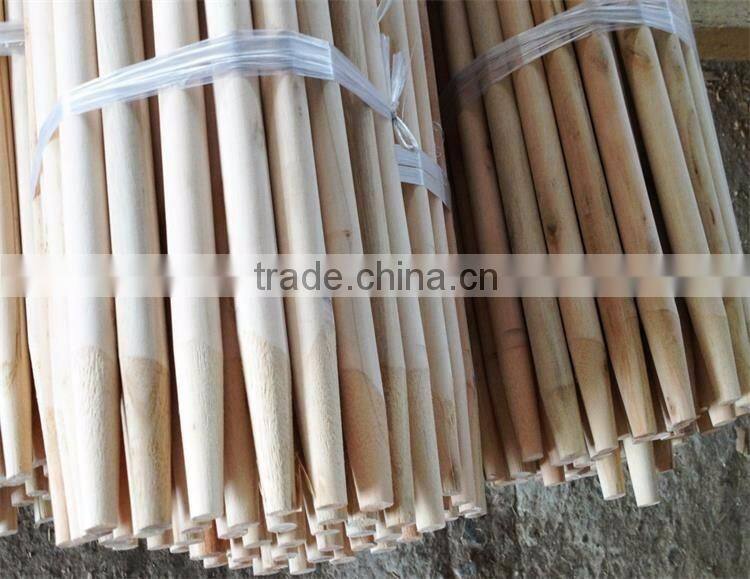 Natural eucalyptus wood round broom stick