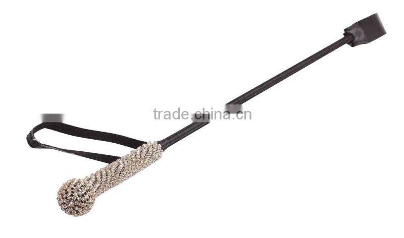 new sex horse diamond whip bondage toy for man, PU Leather Flirt Whip