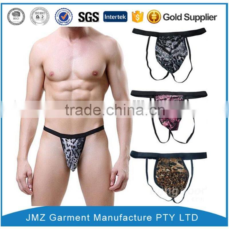 customized mini string sexy men underwear leather