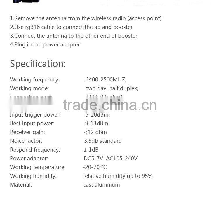 2400Mhz mini wifi signal booster china Silver with LCD display