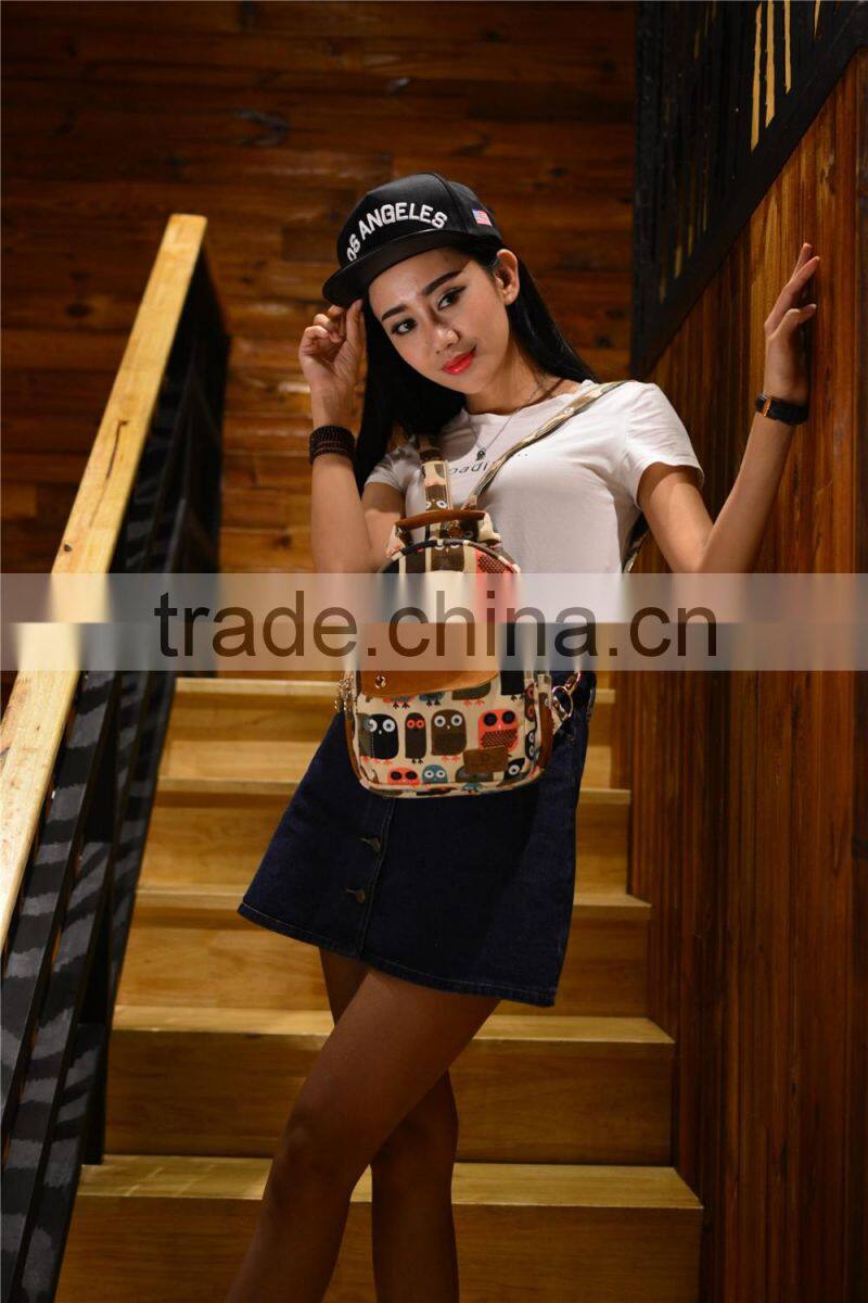 Fashionable folk women bags girls backpack