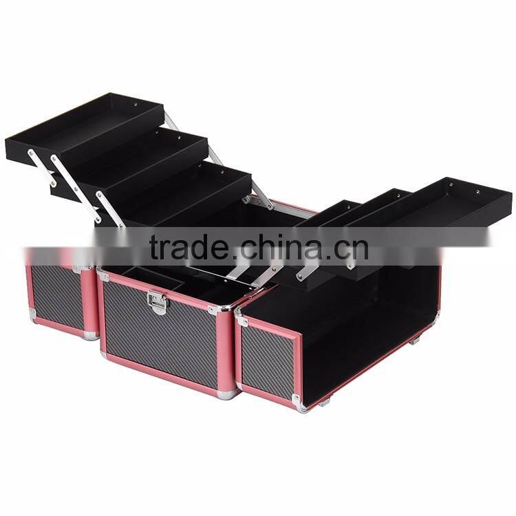 PVC Custom Lock Hard Side Cosmetic Case