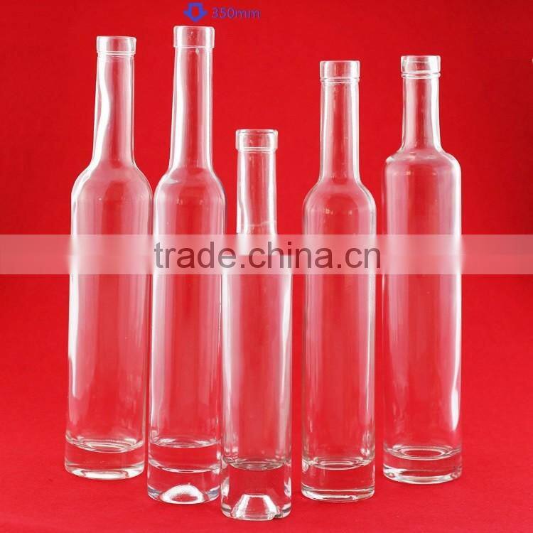 New design 1000ml glass bottle empty liquor bottle round spirit wine bottle