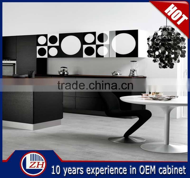 Beautiful Waterproof Black High Gloss Cheap Lacquer Kitchen Cabinets China with Top Quality
