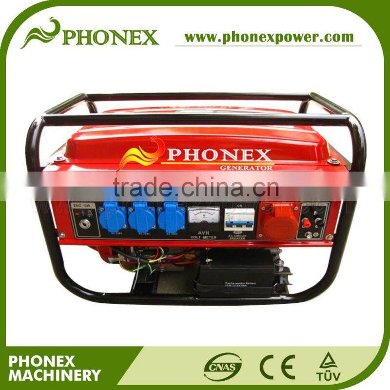 Top Quality 2.5KVA 6.5hp AC 3 Phase Gasoline Generator 2500 168F-1 2.5kW 3 x 230V 1x 400V