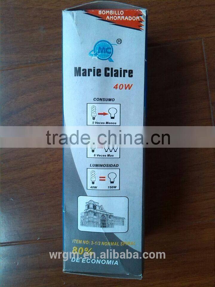 40W spiral energy save lamp,U spiral energy save lamp,half spiral