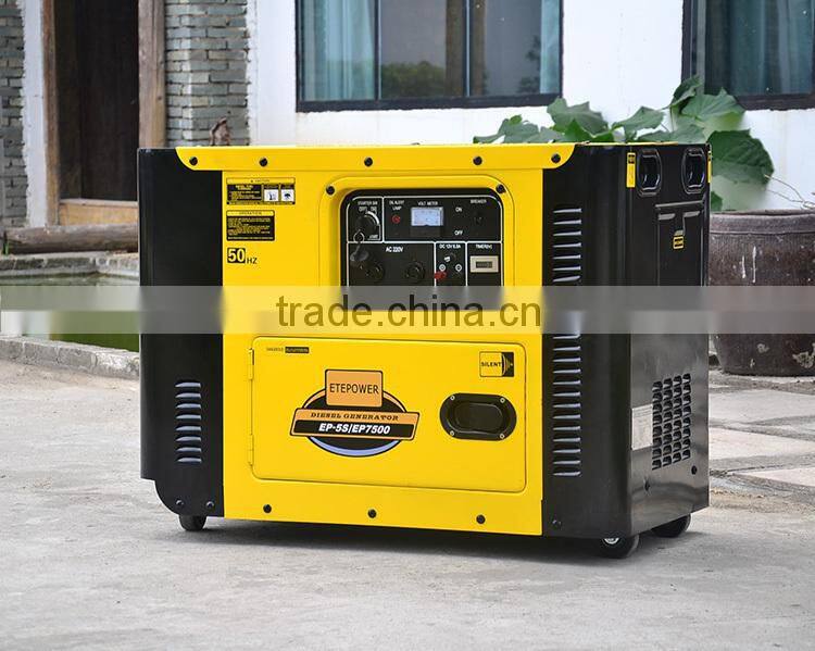 Diesel power silent portable generator 5kw