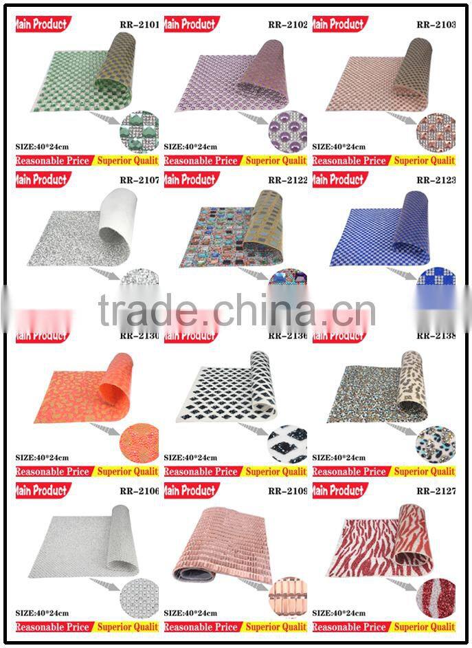 Green aluminum strass mesh trimming ,crystal rhinestone sheet