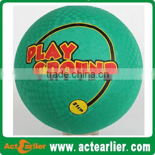 8.5 inch cheap custom rubber playground ball, pvc playground ball