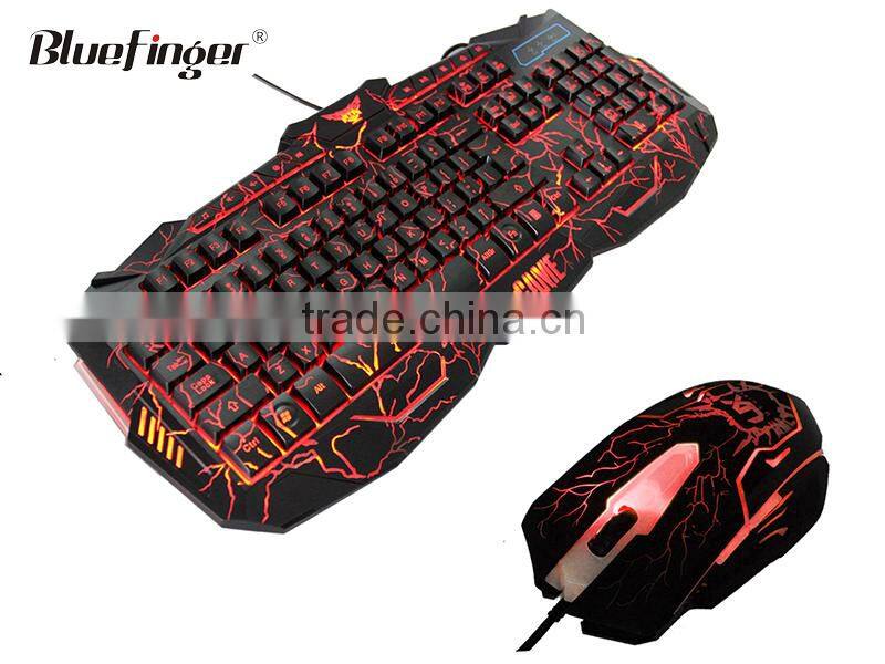 USB wired split keyboard and mouse for desktop and laptop