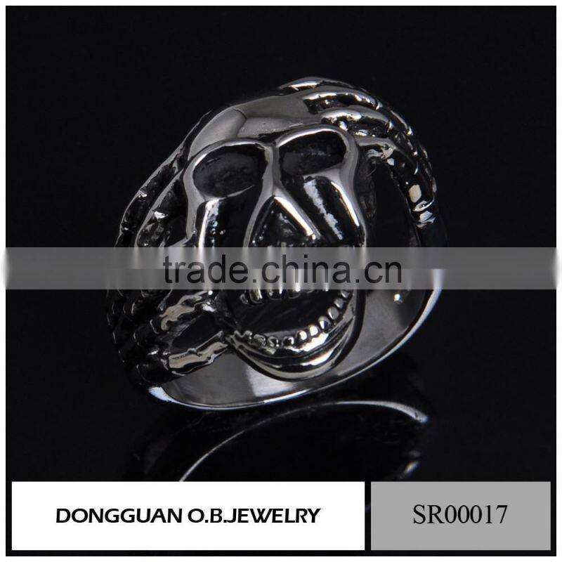 Skull Silver Ring For Men,Skull Ring Silver Jewelry Gothic,Silver Skull Titanium Ring