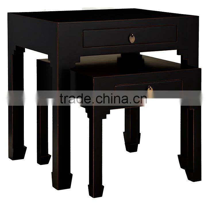 Antique Black Nest Table set