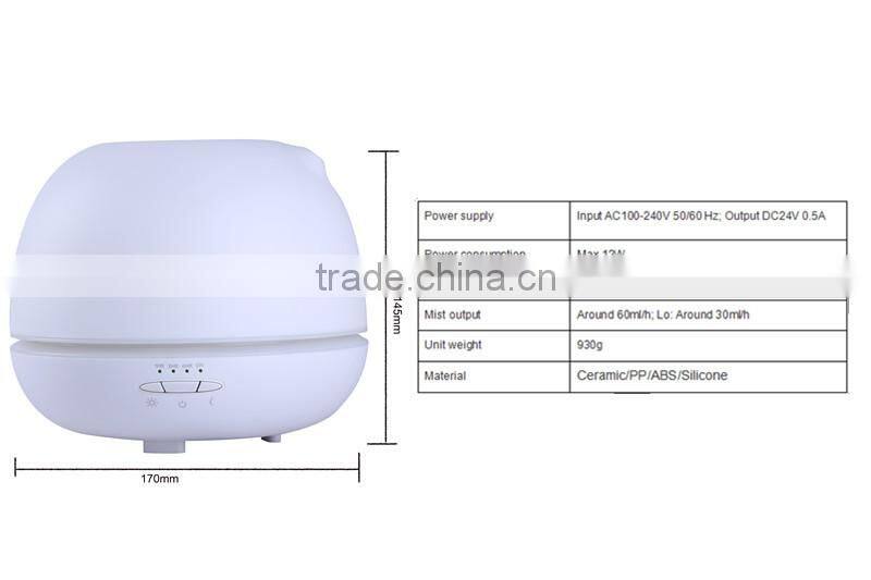 2015 Fashionable Home Porcelain Aromatherapy Nebulizer,Aroma Diffuser,Ultrasonic Diffuser w/500ml Capacity & 100ml/h Mist Ouput