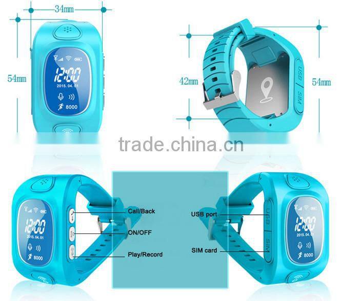 calling dual way communication gps SOS watch for kids B
