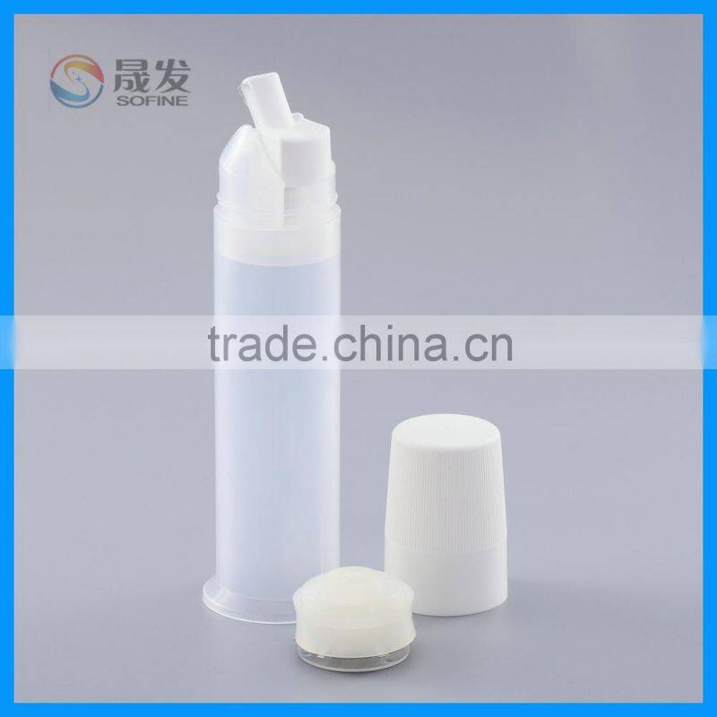 100g Empty plastic airless pump toothpaste bottle