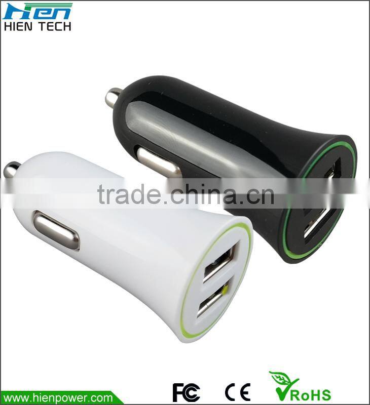 DC 12V USB car charger Dual USB output car charger 5V2.1A