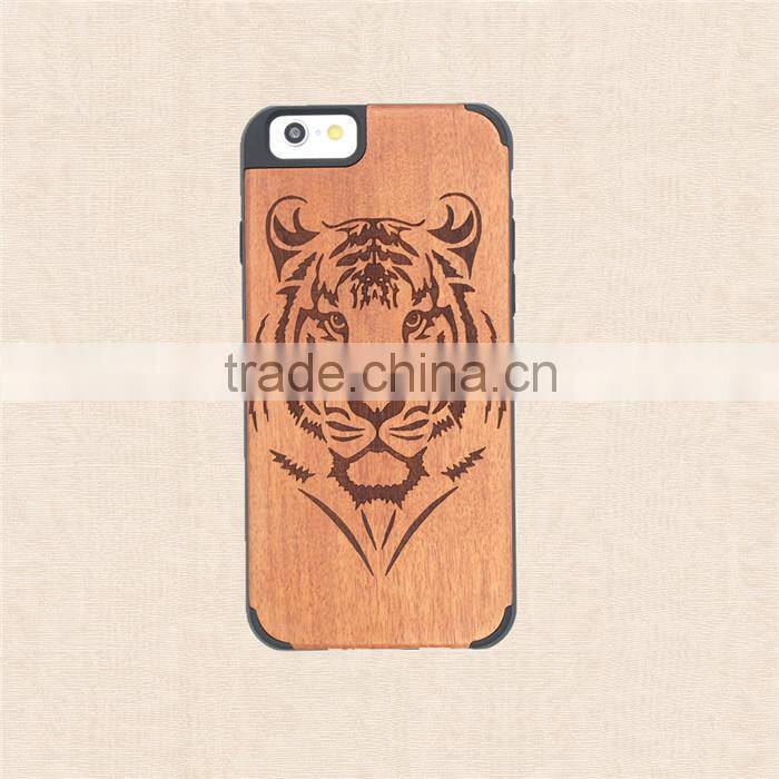 Universal PC and Wood Phone Case with press key Custom Design case for Iphone 6/6 plus